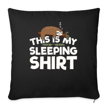 Sleep shirt pajamas pajama gift sleeping - Sofa pillowcase 17,3'' x 17,3'' (45 x 45 cm) - black - Front