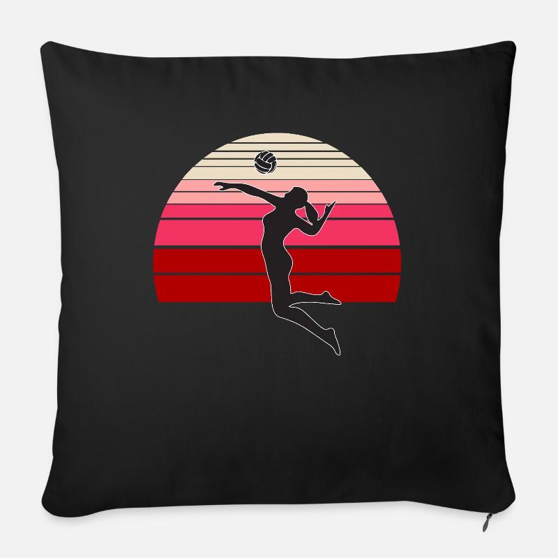 Volleyball vintage - Sofakissenbezug 45 x 45 cm - Schwarz
