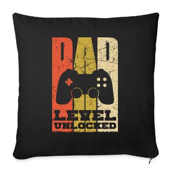 Gamer Dad Pregnancy Dad Gift - Sofa pillowcase 17,3'' x 17,3'' (45 x 45 cm) - black - Front
