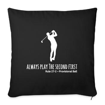 Golf golfer golfer gift - Sofa pillowcase 17,3'' x 17,3'' (45 x 45 cm) - black - Front