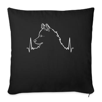 Eurasier dog - Sofa pillowcase 17,3'' x 17,3'' (45 x 45 cm) - black - Front