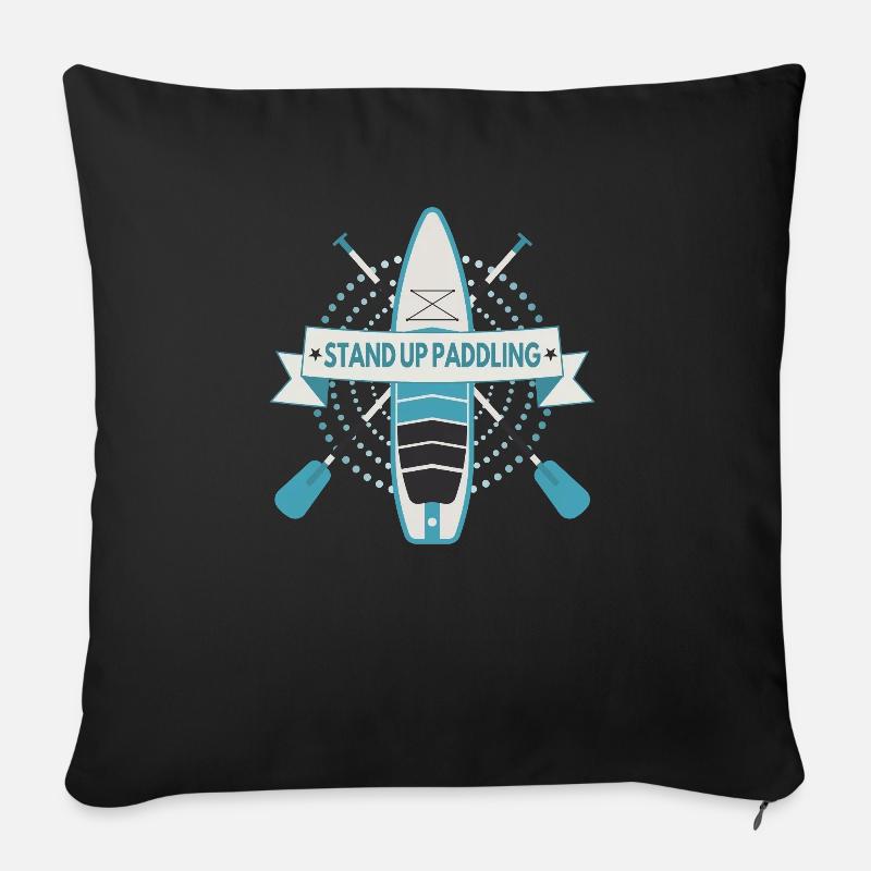 Stand up paddling SUP board paddle - Sofa pillowcase 17,3'' x 17,3'' (45 x 45 cm) - black