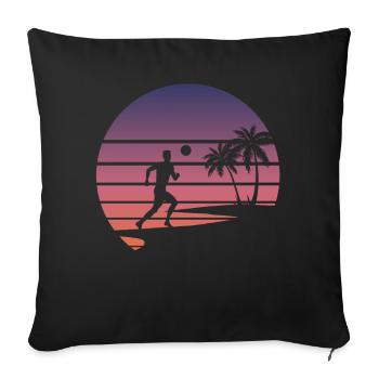 Beach Soccer Beach Soccer Sport Gift - Sofa pillowcase 17,3'' x 17,3'' (45 x 45 cm) - black - Front