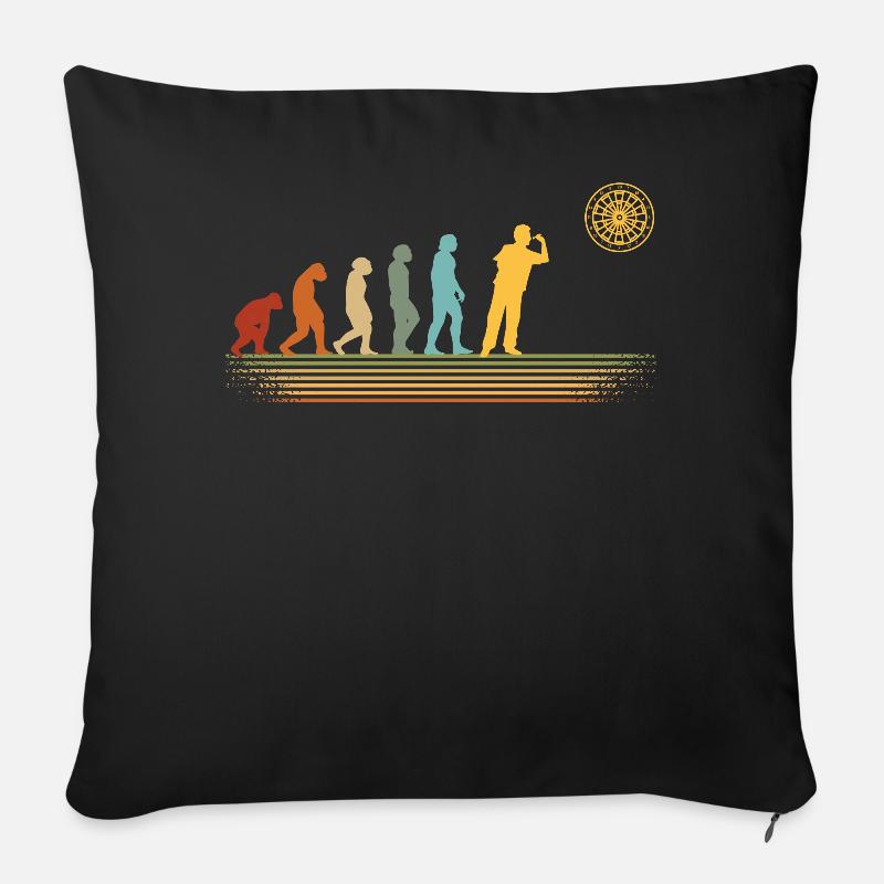 Darts vintage dartboard evolution darts - Sofa pillowcase 17,3'' x 17,3'' (45 x 45 cm) - black