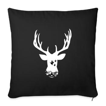 Deer hunting outdoors mountain - Sofa pillowcase 17,3'' x 17,3'' (45 x 45 cm) - black - Front