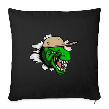 Cool T Rex head art dinosaur lover T-Rex - Sofa pillowcase 17,3'' x 17,3'' (45 x 45 cm) - black - Front