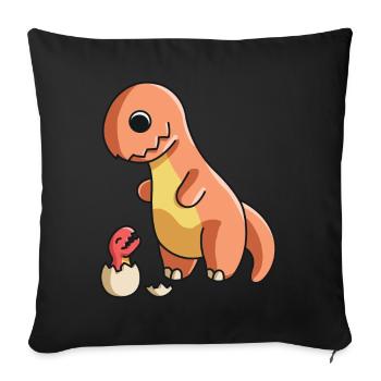 Dinosaur Dino children Dinosaur clothing boys - Sofa pillowcase 17,3'' x 17,3'' (45 x 45 cm) - black - Front