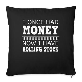 Model train H0 rolling stock rolling stock trains - Sofa pillowcase 17,3'' x 17,3'' (45 x 45 cm) - black - Front