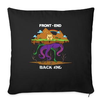 Funny programming computer science software - Sofa pillowcase 17,3'' x 17,3'' (45 x 45 cm) - black - Front