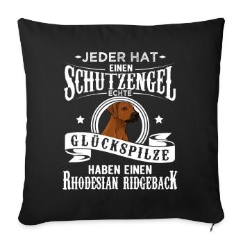 Rhodesian Ridgeback - Sofakissenbezug 45 x 45 cm - Schwarz - Vorne