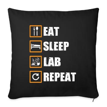 Labor Geschenk - Sofakissenbezug 45 x 45 cm - Schwarz - Vorne
