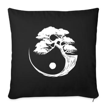 Bonsai Tree - Sofa pillowcase 17,3'' x 17,3'' (45 x 45 cm) - black - Front