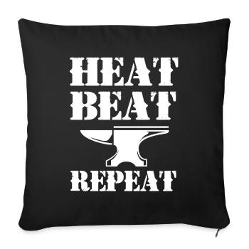 Blacksmith Anvil - Sofa pillowcase 17,3'' x 17,3'' (45 x 45 cm) - black - Front