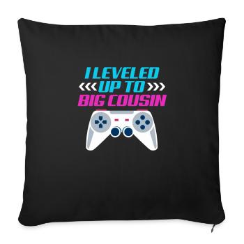 Grand cousin de la grossesse cadeau - Housse de coussin décorative 45 x 45 cm - noir - Devant