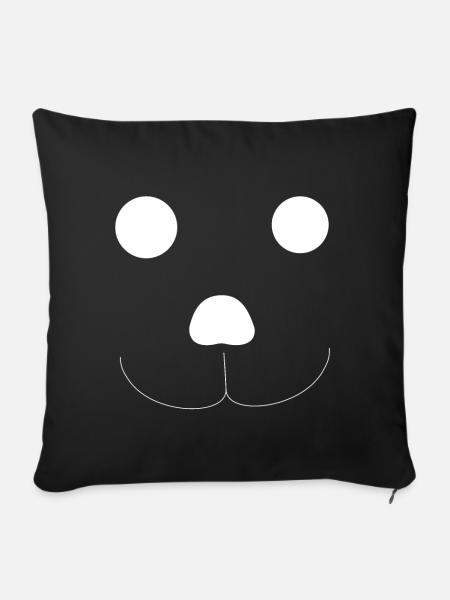 Der Teddybär - Sofakissenbezug 45 x 45 cm - Schwarz