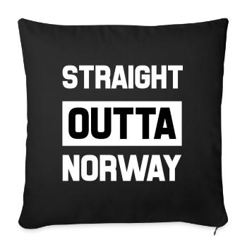 Norway - Sofa pillowcase 17,3'' x 17,3'' (45 x 45 cm) - black - Front