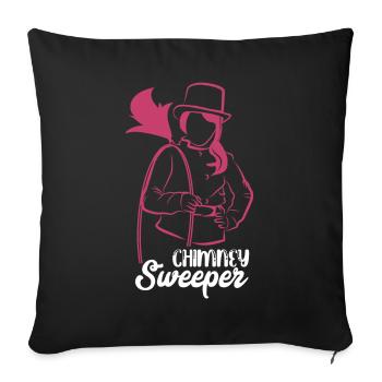 Chimney sweep - Sofa pillowcase 17,3'' x 17,3'' (45 x 45 cm) - black - Front