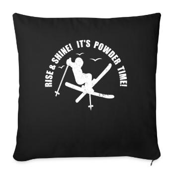 Freestyle Skiing Freestyle Skiing Winter Sports Ski - Sofa pillowcase 17,3'' x 17,3'' (45 x 45 cm) - black - Front