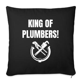 Plumber Gas Water Installer - Sofa pillowcase 17,3'' x 17,3'' (45 x 45 cm) - black - Front