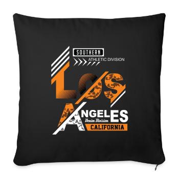 Los Angeles La - Housse de coussin décorative 45 x 45 cm - noir - Devant