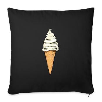la glace - Housse de coussin décorative 45 x 45 cm - noir - Devant