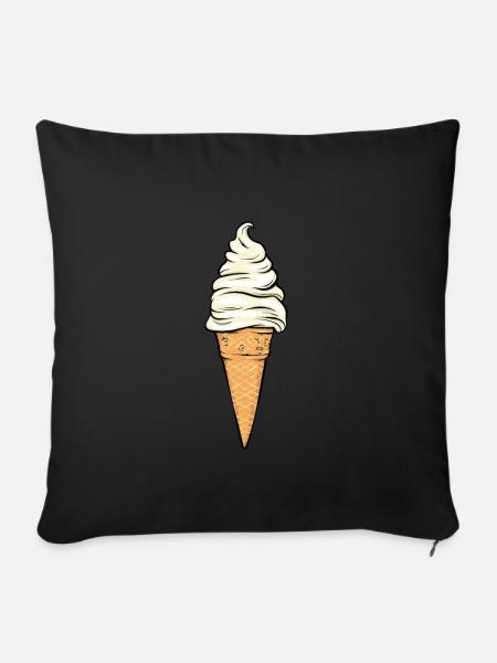 Eis - Sofakissenbezug 45 x 45 cm - Schwarz