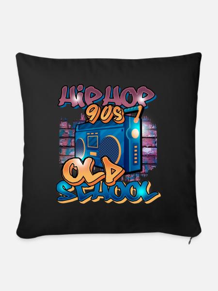 Hip Hop - Sofakissenbezug 45 x 45 cm - Schwarz
