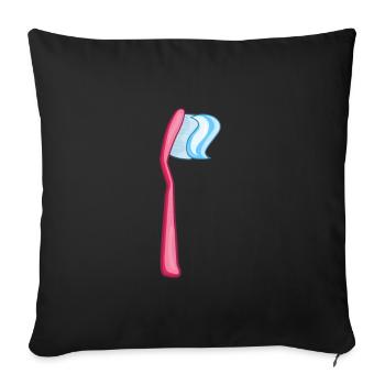 Toothbrush - Sofa pillowcase 17,3'' x 17,3'' (45 x 45 cm) - black - Front