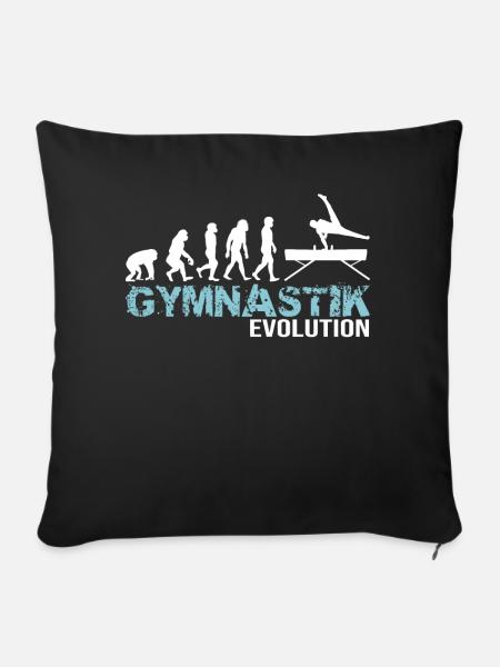 Barren Gymnastik Evolution - Sofakissenbezug 45 x 45 cm - Schwarz
