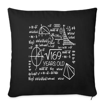 13th birthday 13 years math math student - Sofa pillowcase 17,3'' x 17,3'' (45 x 45 cm) - black - Front