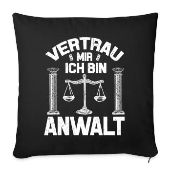 Anwalt - Sofakissenbezug 45 x 45 cm - Schwarz - Vorne
