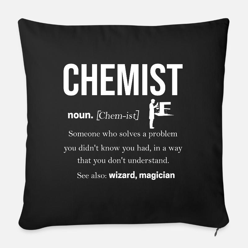 Chemie - Sofakissenbezug 45 x 45 cm - Schwarz
