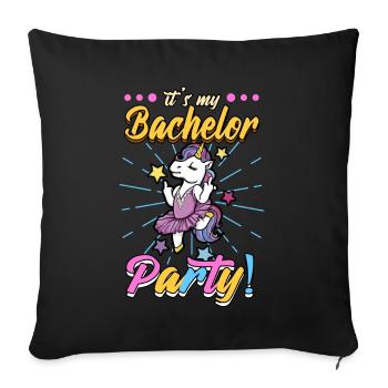 Bachelorette party groom bride bachelor - Sofa pillowcase 17,3'' x 17,3'' (45 x 45 cm) - black - Front