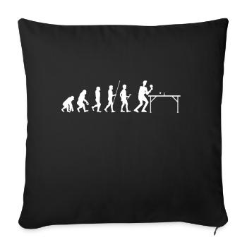 Ping-Pong - Sofakissenbezug 45 x 45 cm - Schwarz - Vorne