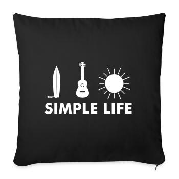 Ukulele musician life instruments concert - Sofa pillowcase 17,3'' x 17,3'' (45 x 45 cm) - black - Front