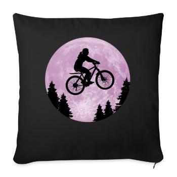 Radfahrerin Rad Fahren Damen Mädchen Geschenk - Sofakissenbezug 45 x 45 cm - Schwarz - Vorne