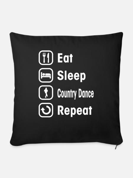 country dance - Sofakissenbezug 45 x 45 cm - Schwarz
