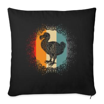 Dodos Retro Dodo - Sofakissenbezug 45 x 45 cm - Schwarz - Vorne