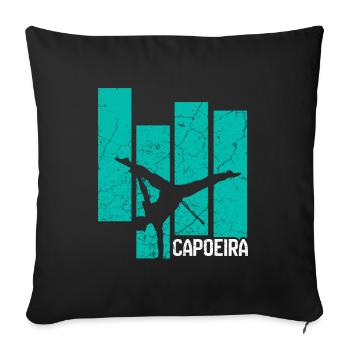 Capoeira - Sofa pillowcase 17,3'' x 17,3'' (45 x 45 cm) - black - Front