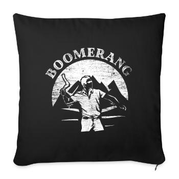 Boomerang - Housse de coussin décorative 45 x 45 cm - noir - Devant