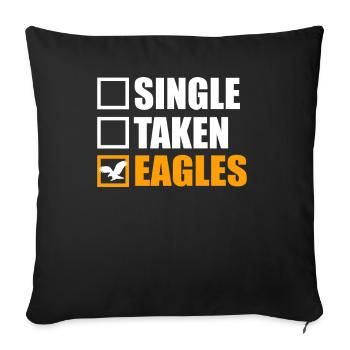 adelaar, eagle, aigle - Housse de coussin décorative 45 x 45 cm - noir - Devant