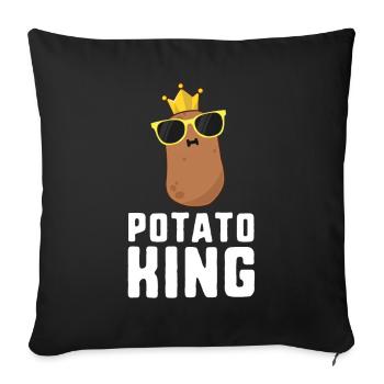 Pommes de terre king shirt pommes de terre pour hommes garçons - Housse de coussin décorative 45 x 45 cm - noir - Devant