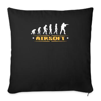 ÉVOLUTION AIRSOFT - Housse de coussin décorative 45 x 45 cm - noir - Devant