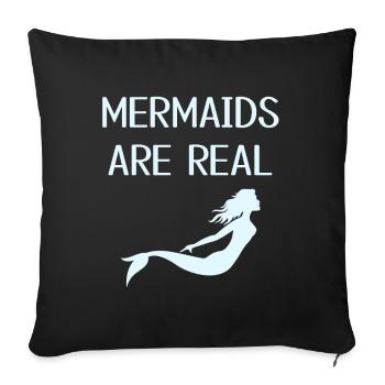Les sirènes - Housse de coussin décorative 45 x 45 cm - noir - Devant