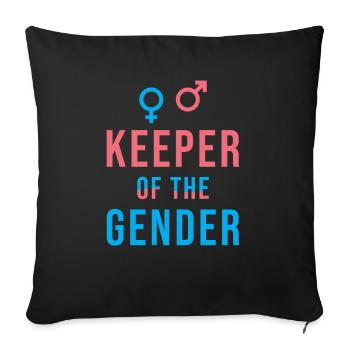 Gardien du Parti de révélation du genre - Housse de coussin décorative 45 x 45 cm - noir - Devant