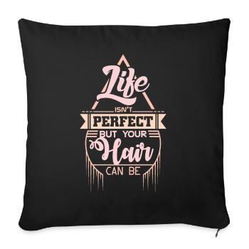 Coiffeur disant - Housse de coussin décorative 45 x 45 cm - noir - Devant