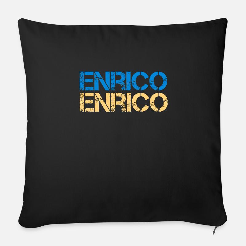 Enrico - Housse de coussin décorative 45 x 45 cm - noir