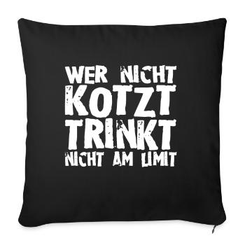 Kotzen - Sofakissenbezug 45 x 45 cm - Schwarz - Vorne