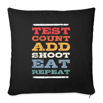 Vintage Diabetics Retro Type 1 Awareness Month - Sofa pillowcase 17,3'' x 17,3'' (45 x 45 cm) - black - Front