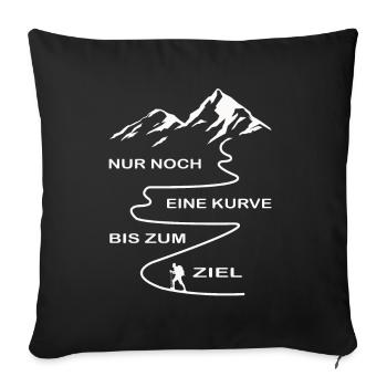 Une seule courbe de plus à l'arrivée - Housse de coussin décorative 45 x 45 cm - noir - Devant